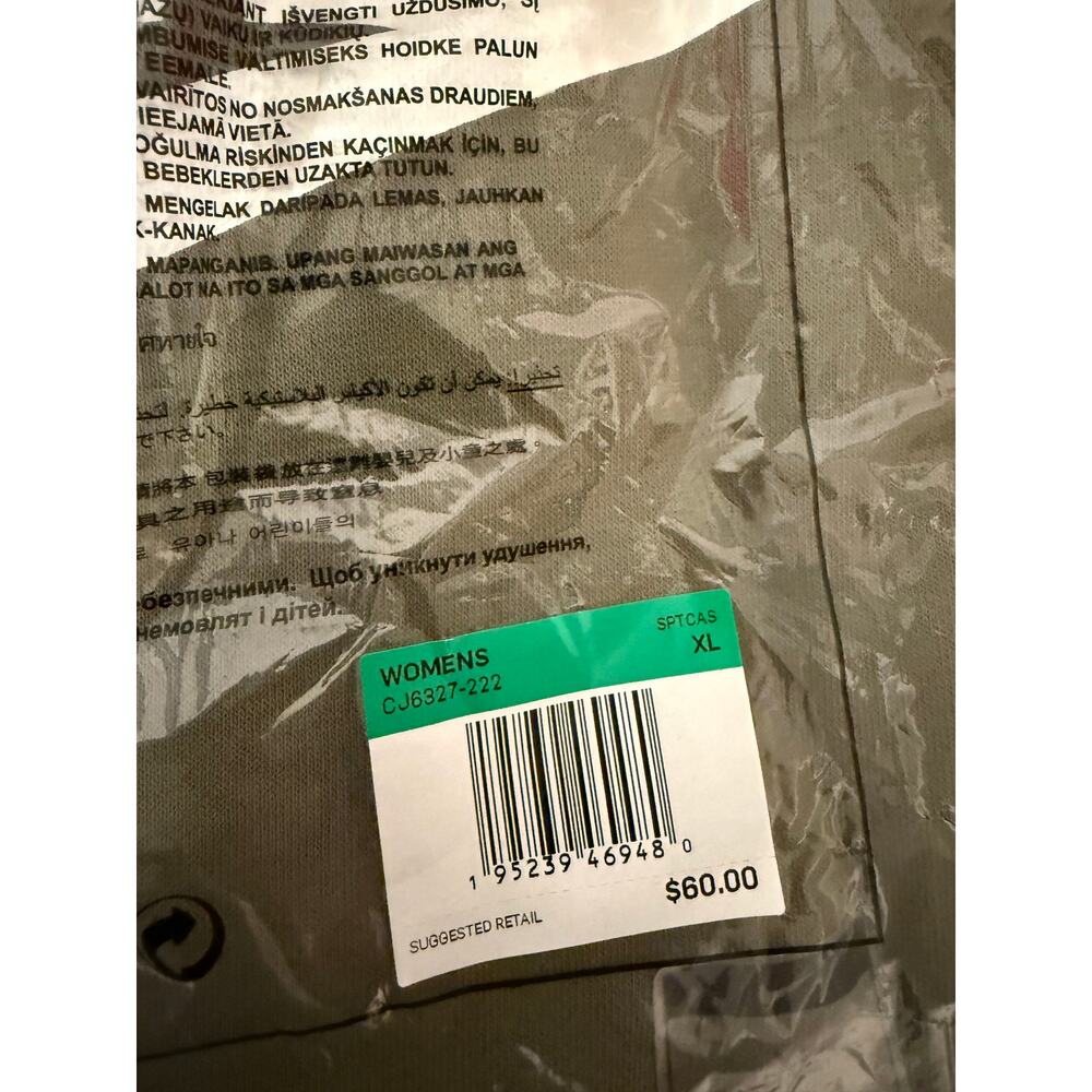 NEW Nike NSW Essential Cropped Hoodie Olive Green XL Women's CJ6327-222 - Picture 8 of 8